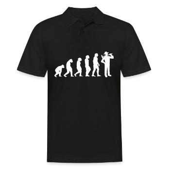 Evolution Gärtner - Männer Poloshirt - Schwarz - Vorne - Kai (181cm)
