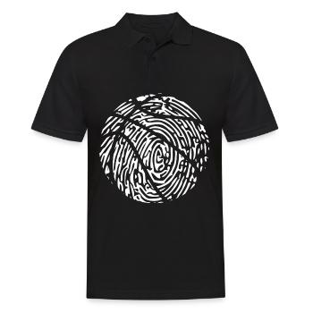 Passionné d’empreintes digitales des joueurs de basketball - - Polo Homme - noir - Devant - Kai (181cm)