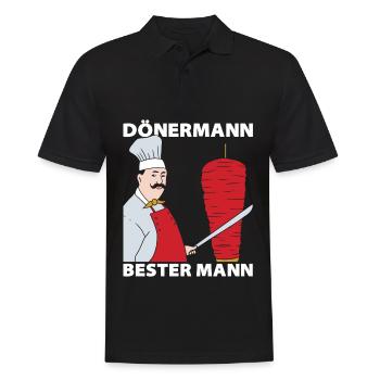 Dönermann Bester Mann Döner Kebab Geschenk - Männer Poloshirt - Schwarz - Vorne - Kai (181cm)