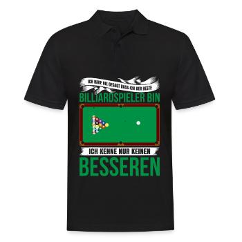 Ich Habe Nie Gesagt Dass ch Der Beste Billiardspie - Männer Poloshirt - Schwarz - Vorne - Kai (181cm)