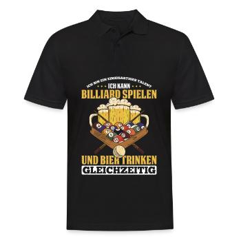 Ich Bin Ein Einzigartiges Talent Ich Kann Billiard - Männer Poloshirt - Schwarz - Vorne - Kai (181cm)