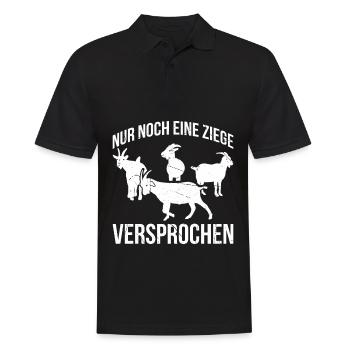 Nur Noch Eine Ziege …Versprochen Ziegen Geschenk - Männer Poloshirt - Schwarz - Vorne - Kai (181cm)