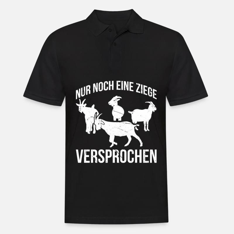 Nur Noch Eine Ziege …Versprochen Ziegen Geschenk - Männer Poloshirt - Schwarz