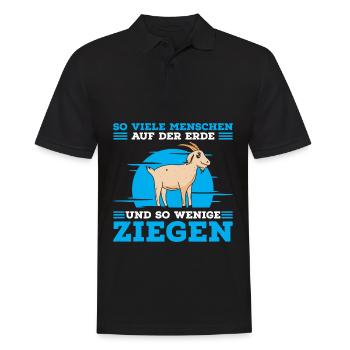 So Viele Menschen auf Der Erde Und So Wenige Ziege - Männer Poloshirt - Schwarz - Vorne - Kai (181cm)