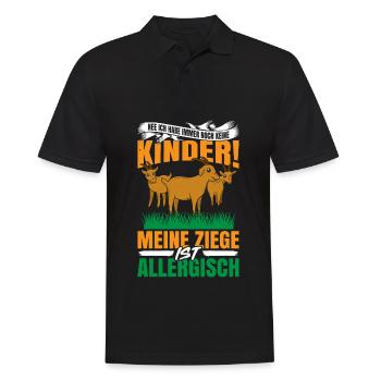 Nee Ich Habe Immer Noch Keine Kinder! Meine Ziege - Männer Poloshirt - Schwarz - Vorne - Kai (181cm)