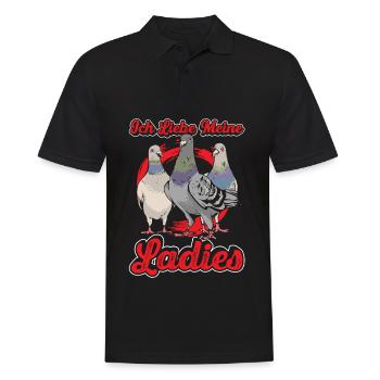 Ich Liebe Meine Ladies Tauben Geschenk - Männer Poloshirt - Schwarz - Vorne - Kai (181cm)