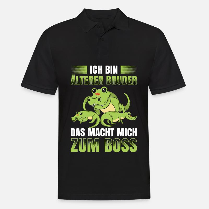 Ich Bin Älterer Bruder Das Macht Mich Zum Boss - Männer Poloshirt - Schwarz
