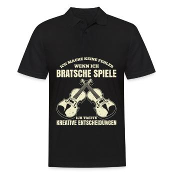 Ich Mache Keine Fehler Wenn Ich Bratsche Spiele Ic - Männer Poloshirt - Schwarz - Vorne - Kai (181cm)