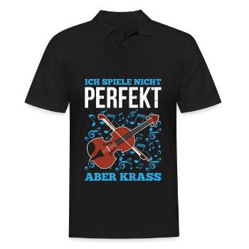 Ich Spiele Nicht Perfekt Aber Krass Bratschist - Männer Poloshirt - Schwarz - Vorne - Kai (181cm)