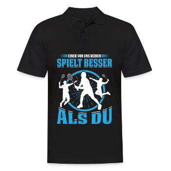 Einer Von Uns Beiden Spielt Besser Als Du - Männer Poloshirt - Schwarz - Vorne - Kai (181cm)