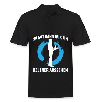 So Gut Kann Nur Ein Kellner Aussehen - Männer Poloshirt - Schwarz - Vorne - Kai (181cm)
