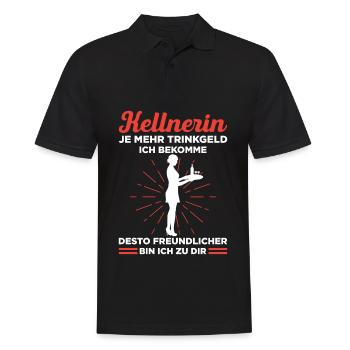 Kellnerin Je Mehr Trinkgeld Ich Bekomme Desto Freu - Männer Poloshirt - Schwarz - Vorne - Kai (181cm)