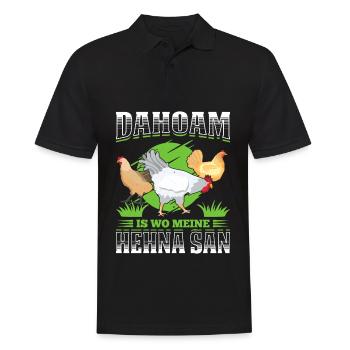 Dahoam Is Wo Meine Hehna San Geschenk - Männer Poloshirt - Schwarz - Vorne - Kai (181cm)