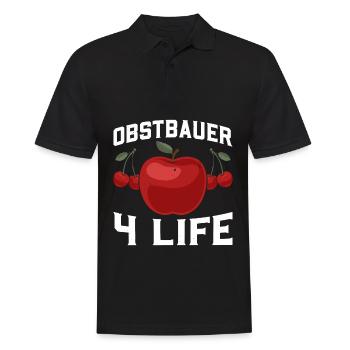 Obstbauer 4 Life Geschenk Obstbaum - Männer Poloshirt - Schwarz - Vorne - Kai (181cm)