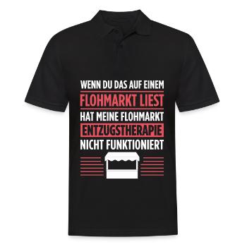 Wenn Du Das Auf Einem Flohmarkt Liest Hat Meine Fl - Männer Poloshirt - Schwarz - Vorne - Kai (181cm)