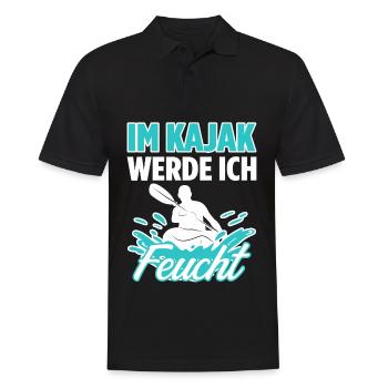 Im Kajak Werde Ich Feucht Geschenk - Männer Poloshirt - Schwarz - Vorne - Kai (181cm)