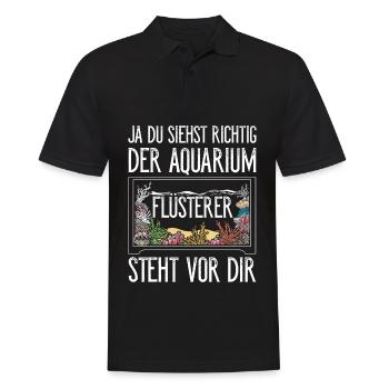 Ja Du Siehst Richtig Der Aquarium Flüsterer Steht - Männer Poloshirt - Schwarz - Vorne - Kai (181cm)