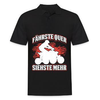 Fährste Quer Siehste Mehr - Männer Poloshirt - Schwarz - Vorne - Kai (181cm)