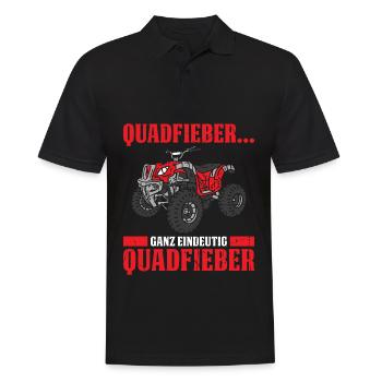 Quadfieber… Ganz Eindeutig Quadfieber - Männer Poloshirt - Schwarz - Vorne - Kai (181cm)