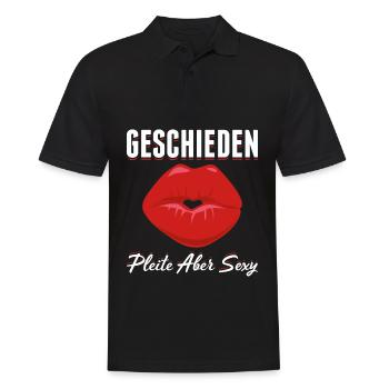 Geschieden, Pleite Aber Sexy Geschenk - Männer Poloshirt - Schwarz - Vorne - Kai (181cm)