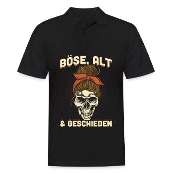 Böse, Alt & Geschieden Geschenk - Männer Poloshirt - Schwarz - Vorne - Kai (181cm)
