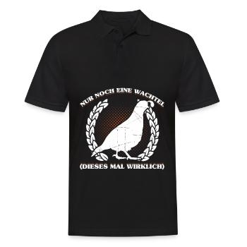 Nur Noch Eine Wachtel Dieses Mal Wirklich - Männer Poloshirt - Schwarz - Vorne - Kai (181cm)