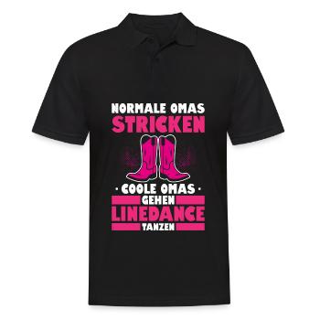Normale Omas Stricken Coole Omas Gehen Linedance T - Männer Poloshirt - Schwarz - Vorne - Kai (181cm)