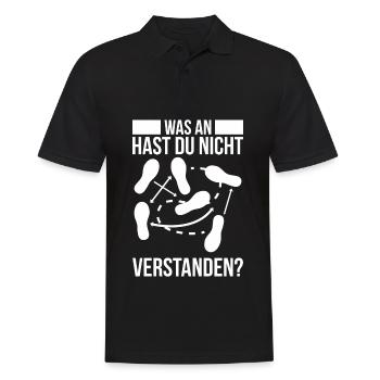 Was An Hast Du Nicht Verstanden? - Männer Poloshirt - Schwarz - Vorne - Kai (181cm)