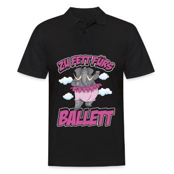 Zu Fett Fürs Ballett Geschenk Tanzen - Männer Poloshirt - Schwarz - Vorne - Kai (181cm)