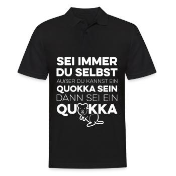 Sei Immer Du Selbst Außer Du Kannst Ein Quokka Sei - Männer Poloshirt - Schwarz - Vorne - Kai (181cm)