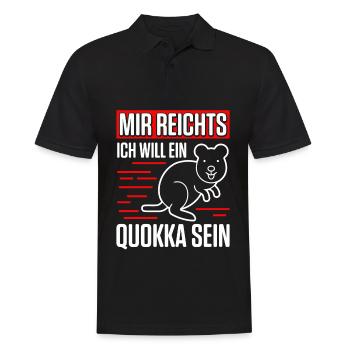 Mir Reichts Ich Will Ein Quokka Sein - Männer Poloshirt - Schwarz - Vorne - Kai (181cm)