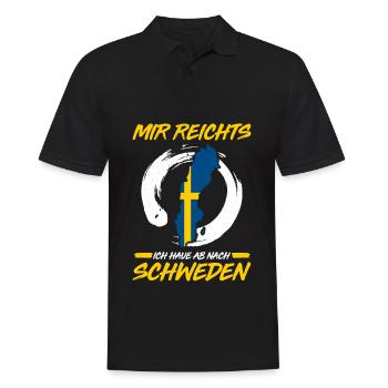 Mir Reichts Ich Haue Ab Nach Schweden - Männer Poloshirt - Schwarz - Vorne - Kai (181cm)