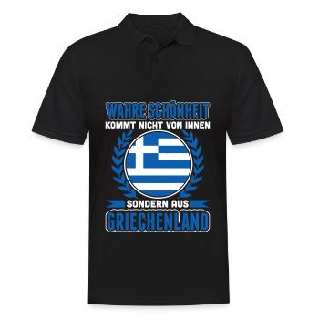 Wahre Schönheit Kommt Nicht Von Innen Sondern Aus - Männer Poloshirt - Schwarz - Vorne - Kai (181cm)