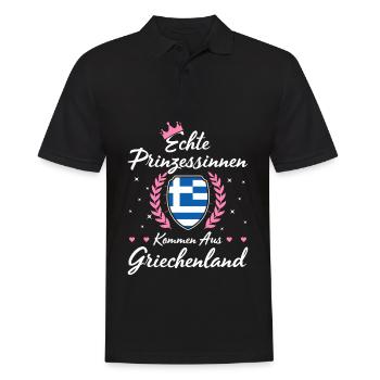 Echte Prinzessinnen Kommen Aus Griechenland - Männer Poloshirt - Schwarz - Vorne - Kai (181cm)