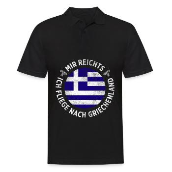 Mir Reichts Ich Fliege Nach Griechenland Geschenk - Männer Poloshirt - Schwarz - Vorne - Kai (181cm)