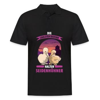 Die Coolsten Bauern Halten Seidenhühner - Männer Poloshirt - Schwarz - Vorne - Kai (181cm)