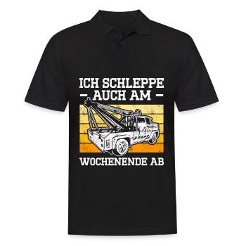 Ich Schleppe Auch Am Wochenende Ab - Männer Poloshirt - Schwarz - Vorne - Kai (181cm)