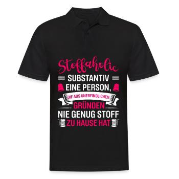Stoffaholic Nähmaschine Nähen Näherin Näher - Männer Poloshirt - Schwarz - Vorne - Kai (181cm)