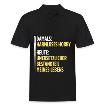 Nähen Geschenk Näherin lustiger Spruch Nähmaschine - Männer Poloshirt - Schwarz - Vorne - Kai (181cm)