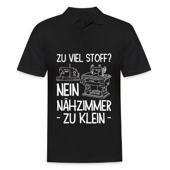 Zu Viel Stoff? Nein Nähzimmer Zu Klein Geschenk - Männer Poloshirt - Schwarz - Vorne - Kai (181cm)