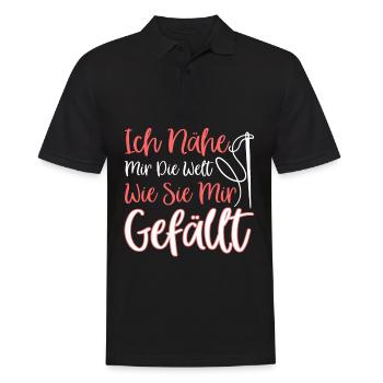 Ich Nähe Mir Die Welt Wie Sie Mir Gefällt - Männer Poloshirt - Schwarz - Vorne - Kai (181cm)