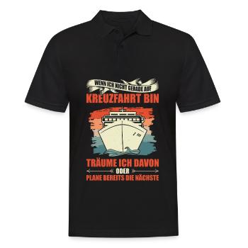Wenn Ich Nicht Gerade Auf Kreuzfahrt Bin Geschenk - Männer Poloshirt - Schwarz - Vorne - Kai (181cm)