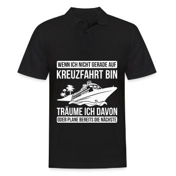 Wenn Ich Nicht Gerade Auf Kreuzfahrt Bin Geschenk - Männer Poloshirt - Schwarz - Vorne - Kai (181cm)
