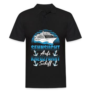 Sehnsucht Aufs Kreuzfahrt Schiff Urlaub - Männer Poloshirt - Schwarz - Vorne - Kai (181cm)