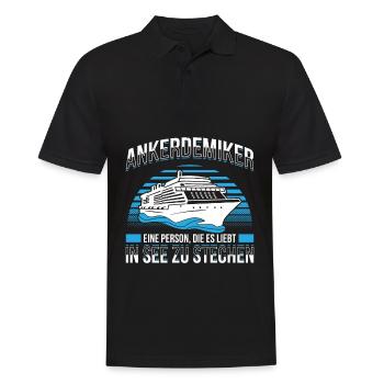 Ankerdemiker Person Die Es Liebt In See Zu Stechen - Männer Poloshirt - Schwarz - Vorne - Kai (181cm)
