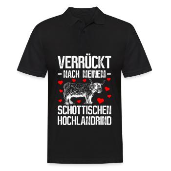 Verrückt Nach Meinem Schottischen Hochlandrind - Männer Poloshirt - Schwarz - Vorne - Kai (181cm)