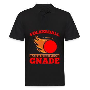 Völkerball Das G Steht Für Gnade Geschenk - Männer Poloshirt - Schwarz - Vorne - Kai (181cm)