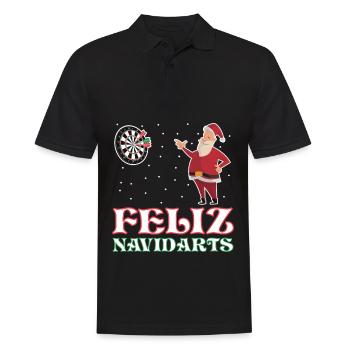 Feliz Navidarts - Männer Poloshirt - Schwarz - Vorne - Kai (181cm)