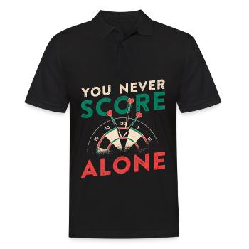 You Never Score Alone - Männer Poloshirt - Schwarz - Vorne - Kai (181cm)