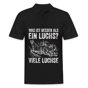 Was ist besser als ein Luchs? Viele Luchse - Männer Poloshirt - Schwarz - Vorne - Kai (181cm)